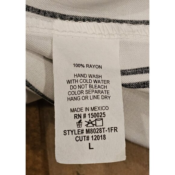 NEW! Francesca's Emory Park Striped V-neck Collared Short Sleeve Cuffed Large - Picture 6 of 8